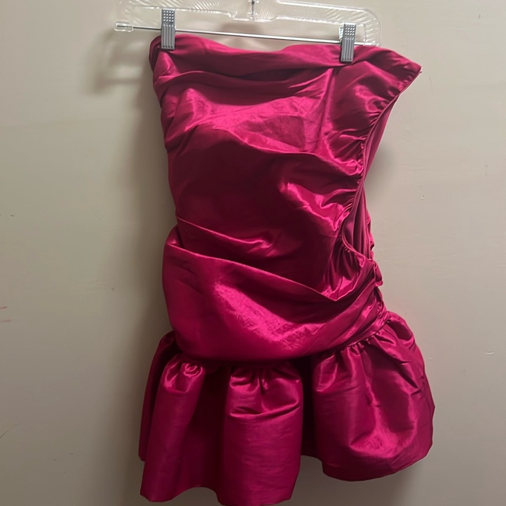 Impeccable Pig size small pink ruffle mini dress EUC